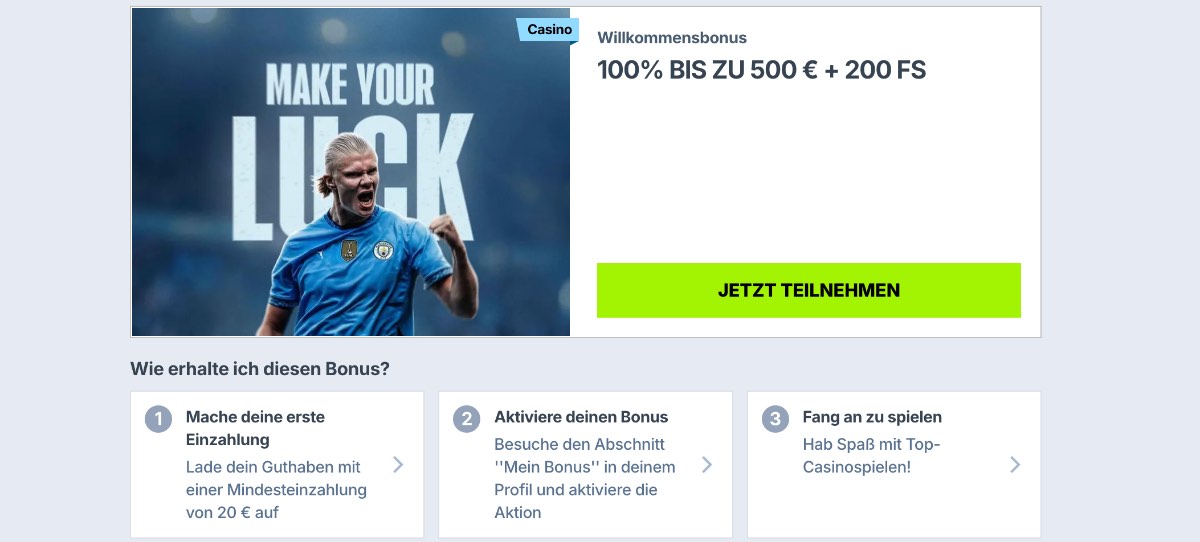 Zoccer Willkommensbonus und Bedingungen